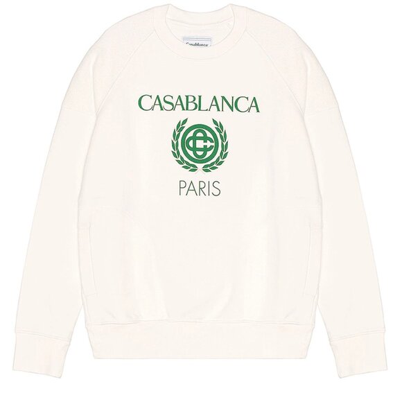 CASABLANCA Reverse Loopback Panel Sweatshirt Off-white - Picture 1 of 5